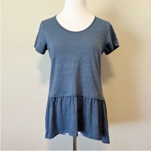 Nanette Lepore Slate Blue Short Sleeve Top